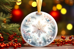 Round Christmass Ornament PNG Product Image 1