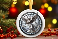Round Christmas Ornament Sublimation|Clipart Product Image 2