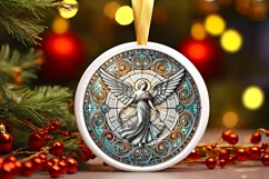 Round Christmas Ornament Sublimation|Clipart Product Image 2