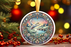 Round Christmass Ornament PNG Product Image 1