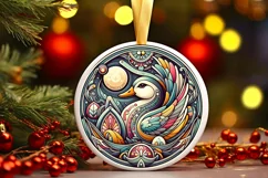 Round Christmas Ornament Sublimation|Clipart Product Image 1