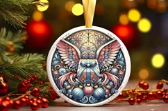 Round Christmas Ornament Sublimation|Clipart Product Image 2