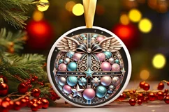 Round Christmas Ornament Sublimation|Clipart Product Image 2