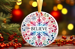 Round Christmass Ornament PNG Product Image 1