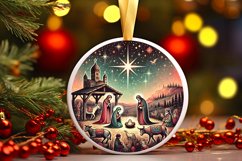 Round Christmas Ornament Sublimation|Clipart Product Image 1