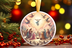 Round Christmass Ornament PNG Product Image 1