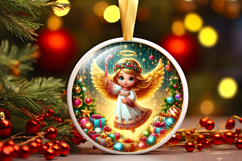 Round Christmass Ornament PNG Product Image 1