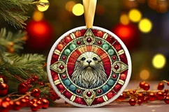 Round Christmas Ornament Sublimation|Clipart Product Image 2