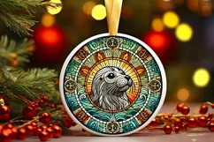 Round Christmas Ornament Sublimation|Clipart Product Image 2