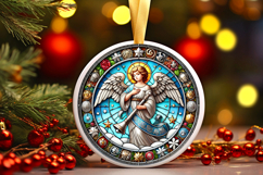 Round Christmass Ornament PNG Product Image 1