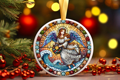 Round Christmass Ornament PNG Product Image 1