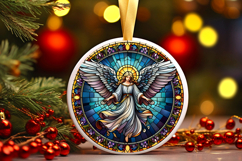 Round Christmass Ornament PNG Product Image 1