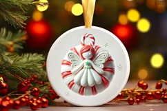 Round Christmas Ornament Sublimation|Clipart Product Image 2