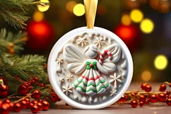 Round Christmas Ornament Sublimation|Clipart Product Image 2