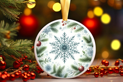 Round Christmass Ornament PNG Product Image 1