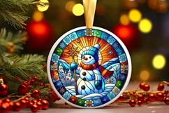 Round Christmas Ornament Sublimation|Clipart Product Image 2
