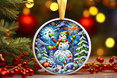 Round Christmass Ornament PNG Product Image 1