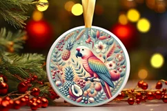 Round Christmas Ornament Sublimation|Clipart Product Image 2