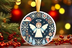 Round Christmas Ornament Sublimation|Clipart Product Image 1