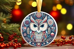 Round Christmas Ornament Sublimation|Clipart Product Image 1
