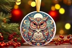 Round Christmas Ornament Sublimation|Clipart Product Image 1