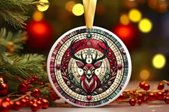 Round Christmas Ornament Sublimation|Clipart Product Image 2