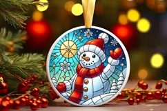 Round Christmas Ornament Sublimation|Clipart Product Image 2