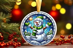 Round Christmas Ornament Sublimation|Clipart Product Image 2