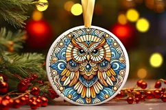 Round Christmas Ornament Sublimation|Clipart Product Image 2