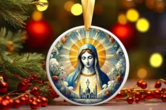 Round Christmas Ornament Sublimation|Clipart Product Image 2