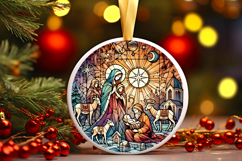 Round Christmass Ornament PNG Product Image 1