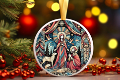 Round Christmass Ornament PNG Product Image 1