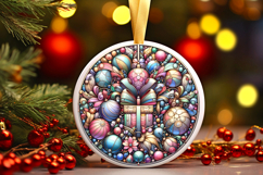 Round Christmass Ornament PNG Product Image 1