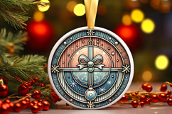 Round Christmass Ornament PNG Product Image 1