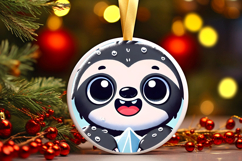 Round Christmass Ornament PNG Product Image 1