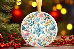 Round Christmass Ornament PNG Product Image 1