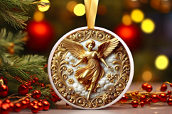 Round Christmass Ornament PNG Product Image 1