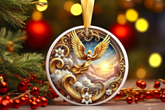 Round Christmass Ornament PNG Product Image 1