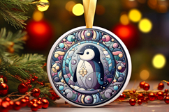 Round Christmass Ornament PNG Product Image 1