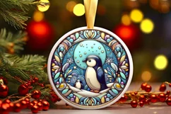 Round Christmas Ornament Sublimation|Clipart Product Image 1