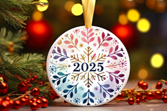 Round Christmass Ornament PNG Product Image 1