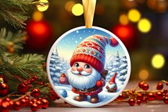 Round Christmas Ornament Sublimation|Clipart Product Image 1