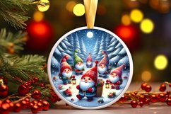 Round Christmas Ornament Sublimation|Clipart Product Image 1