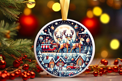 Round Christmass Ornament PNG Product Image 1