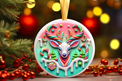 Round Christmass Ornament PNG Product Image 1