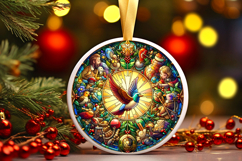 Round Christmass Ornament PNG Product Image 1