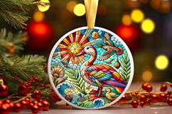 Round Christmass Ornament PNG Product Image 1