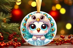Round Christmas Ornament Sublimation|Clipart Product Image 2