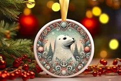 Round Christmas Ornament Sublimation|Clipart Product Image 2