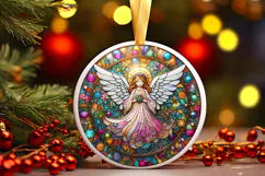 Round Christmass Ornament PNG Product Image 1